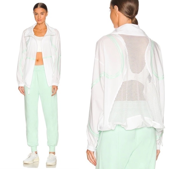 NWT adidas by Stella‎ McCartney Full Zip Jacket in White Size Small - Picture 1 of 13
